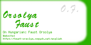 orsolya faust business card